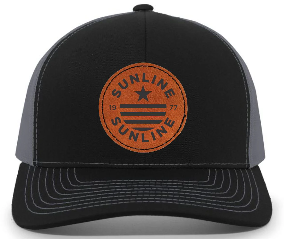 Sunline Major Trucker Cap - Black Leather Patch